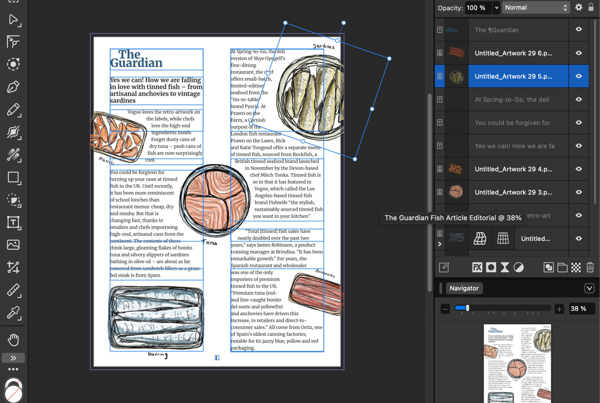 Self-directed | The Guardian Layout (Work-in-Progress).