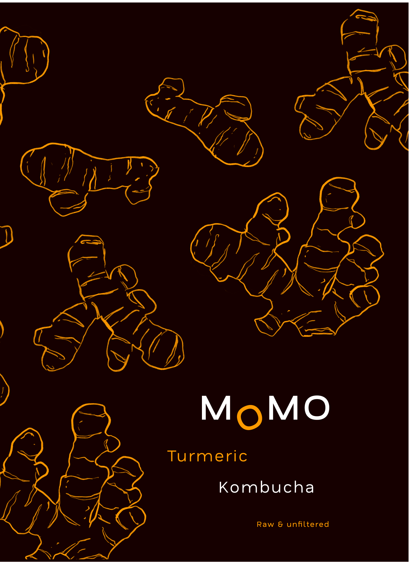 Self-directed | Momo Kombucha Bottle Flat Artwork